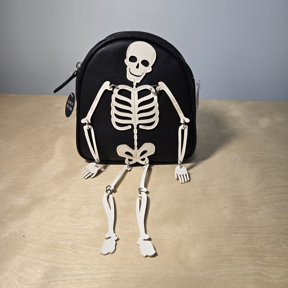 B&BW Black Skeleton Mini Backpack